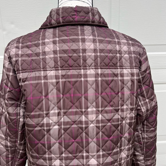 STUDIO WORKS QUILTED BROWN PLAID JACKET SIZE L - Picture 9 of 14